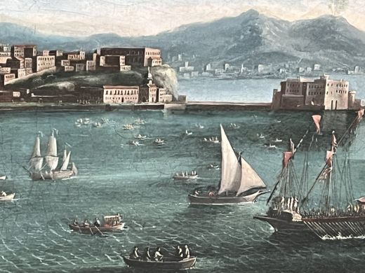 - Juan Ruiz - Veduta di Napoli da Chiara. 1734/38